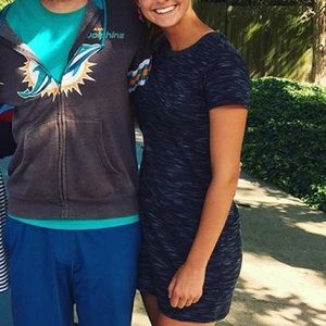 Navy Grey Striped Forever 21 t-shirt Dress Size XS